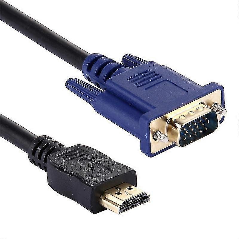 1.8m Hdmi macho a Vga macho 15pin cable de vídeo (negro)