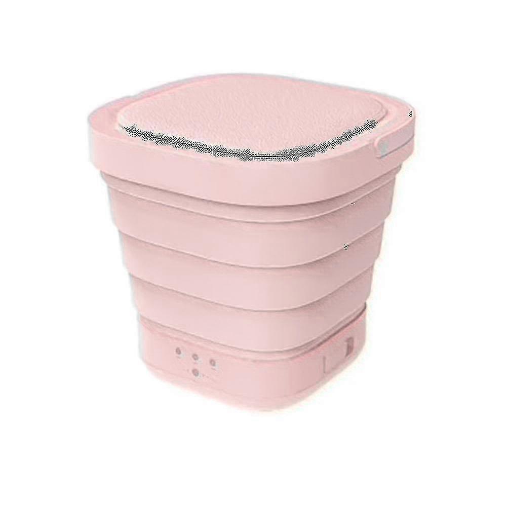 Eu Plug Gray Portable Mini Washing Machine Folding Laundry Tub Basic Automatic Clothes Washing
