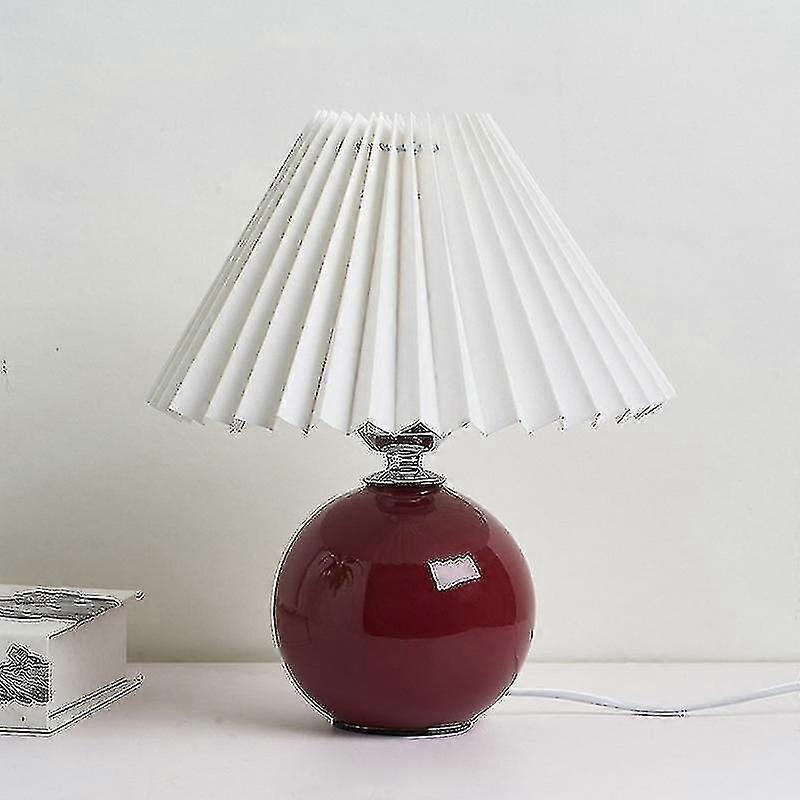 Pleated Lampshade Bedside Lamp