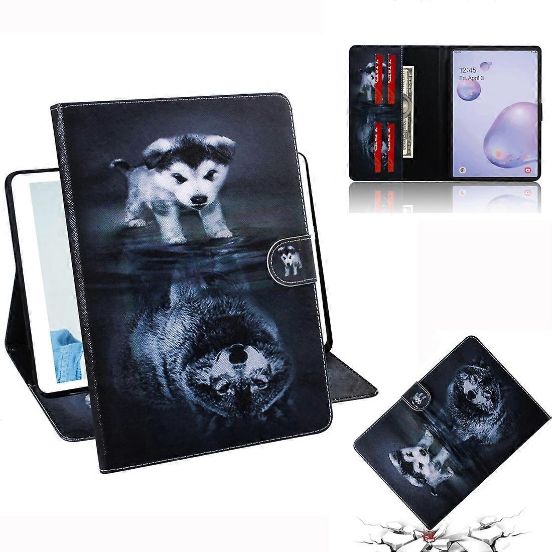 Colored Drawing Pattern Horizontal Flip PU Leather Case with Holder & Card Slots & Wallet For Samsung Galaxy Tab A8.4 (2020)