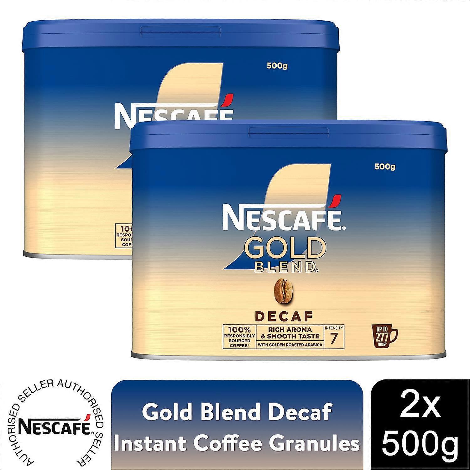 Nescafe Gold Blend Decaff Instant Coffee Granules, 2x500g