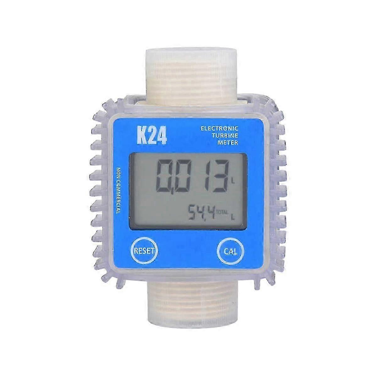 الرقمية K24 التوربينات النفط تدفق الوقود متر مقياس LCD تدفق الوقود متر المواد الكيميائية المياه البحر السائل تدفق M