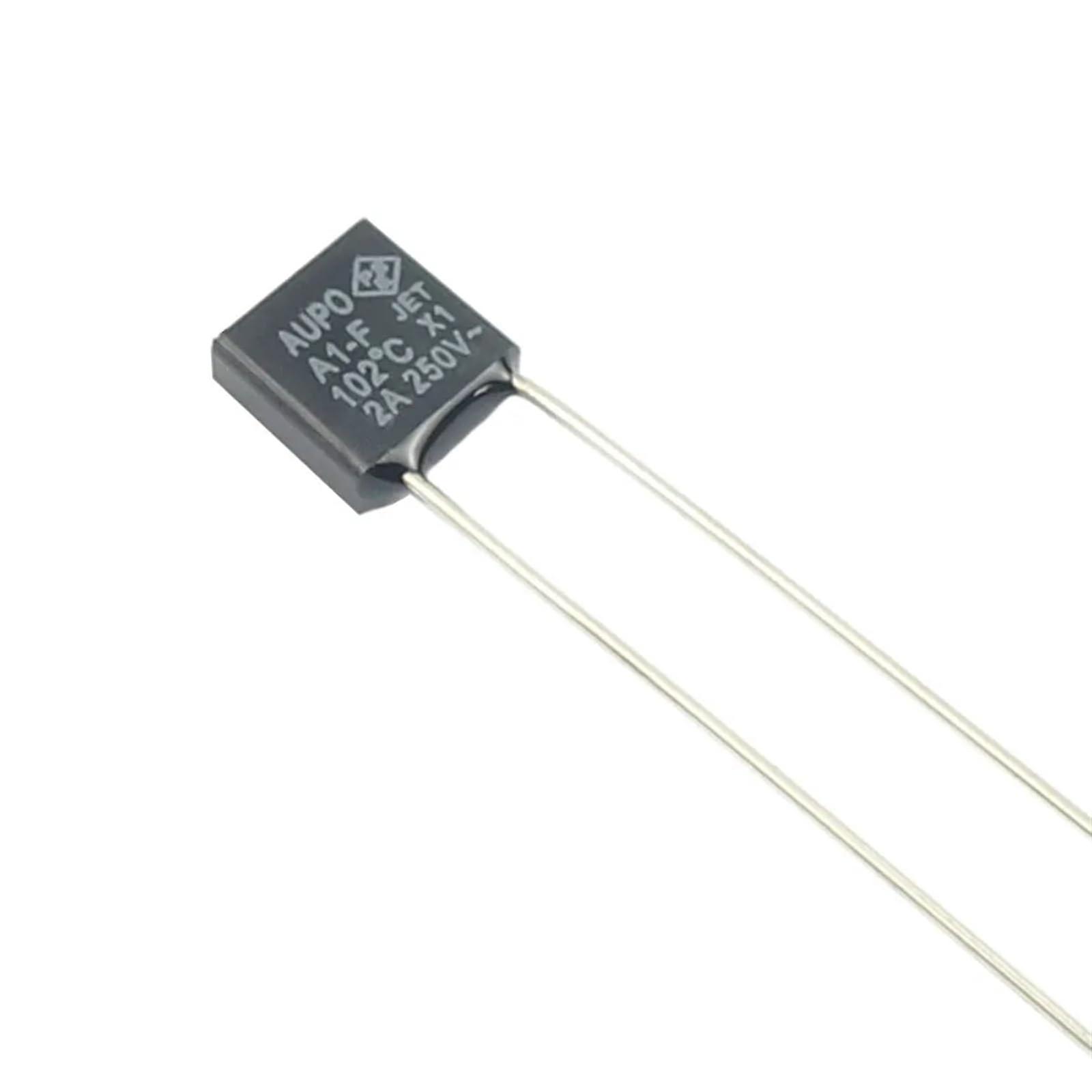 10Pcs A1F Thermal Fuse TF Cutoff 102C 102 Degree 2A 250V AUPO RH Square Temperature Switch Control