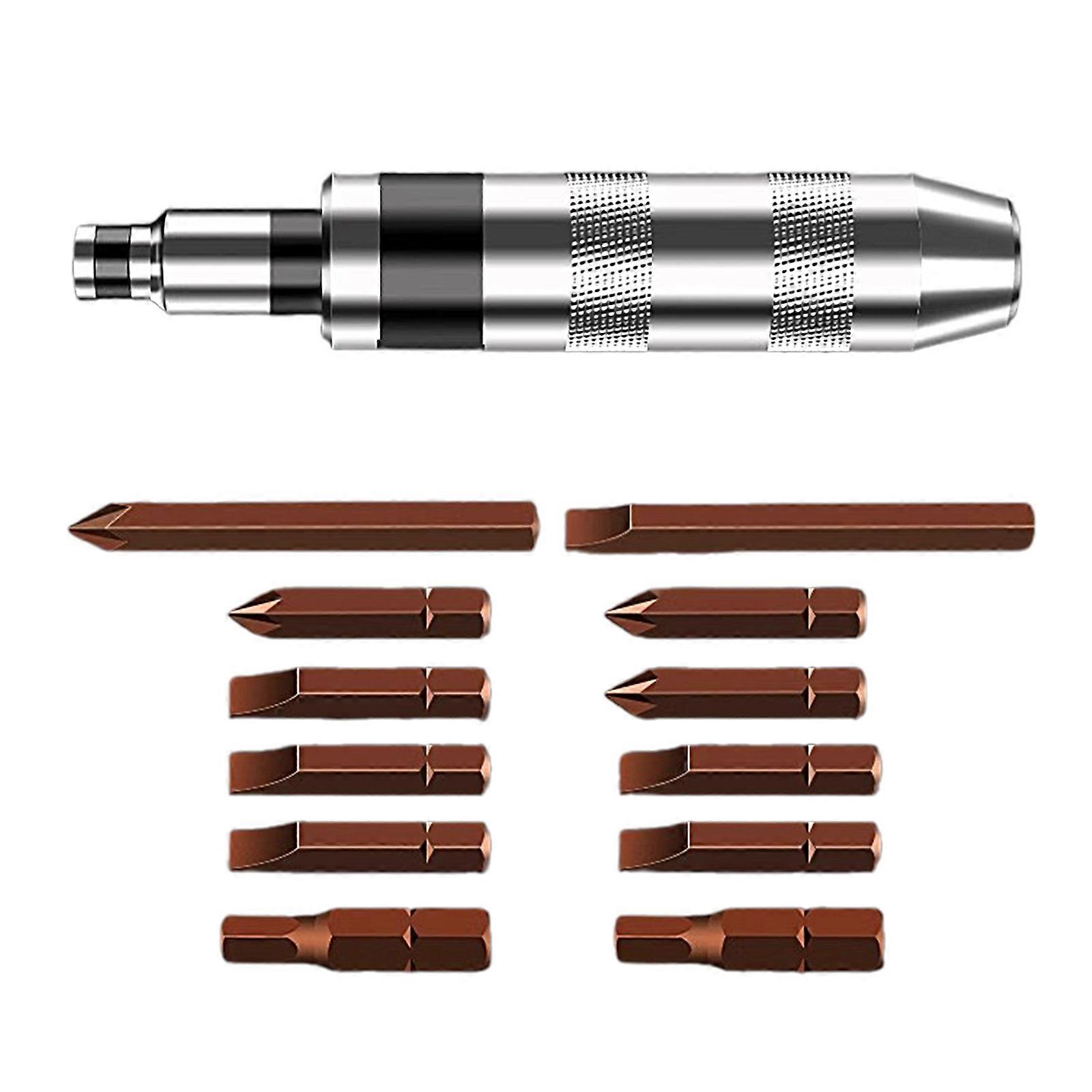 Impact Driver Screwdriver Hand Tool Set with Comfortable Grip Remove and Fasteners Rusted Broken Nut Extractor Multicolor