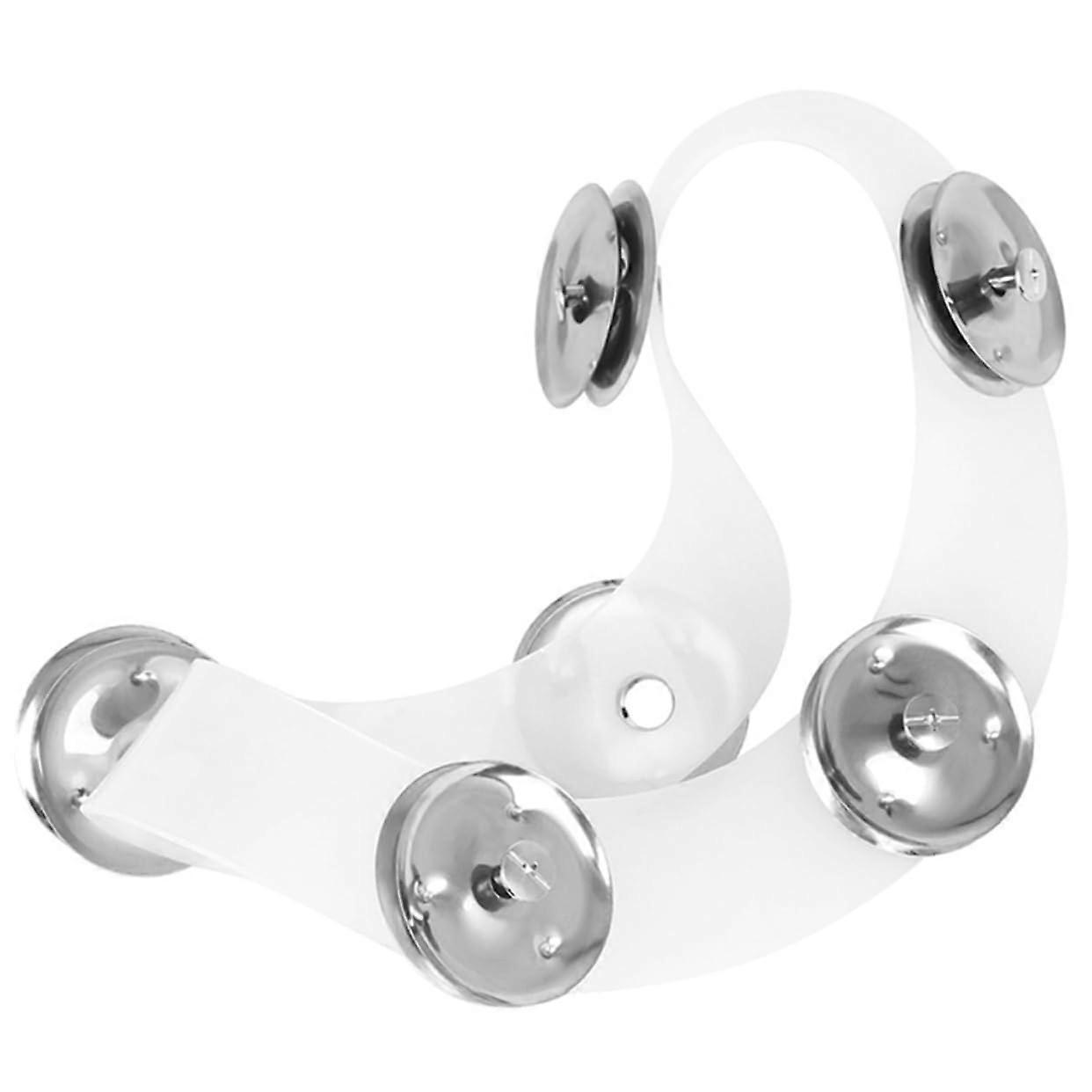 Cymbals Ring Mountable Hi Hat Tambourine With Jingles, Double Row Bell Cymbal Replacement Accessories For Drum Set