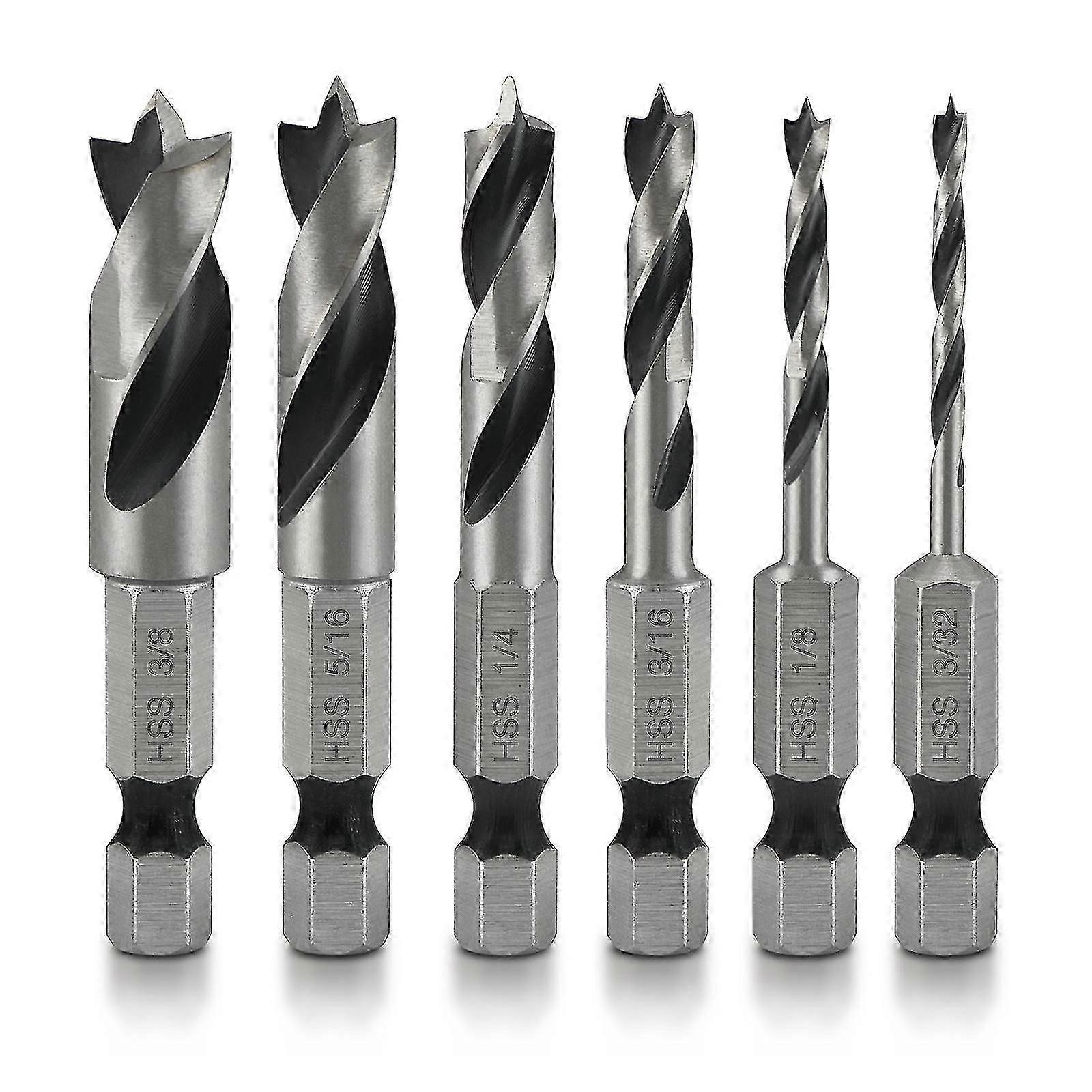 6 Pieces Stubby Twist Drill Bits Set Used On Bench Drill Charging Drill