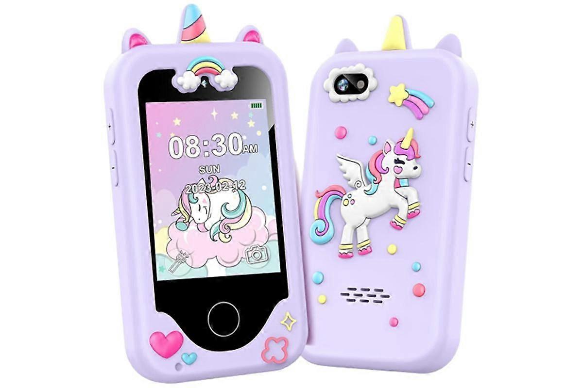 Touch Screen Learning Toy Phone With Dual Camera With 8G -Purple