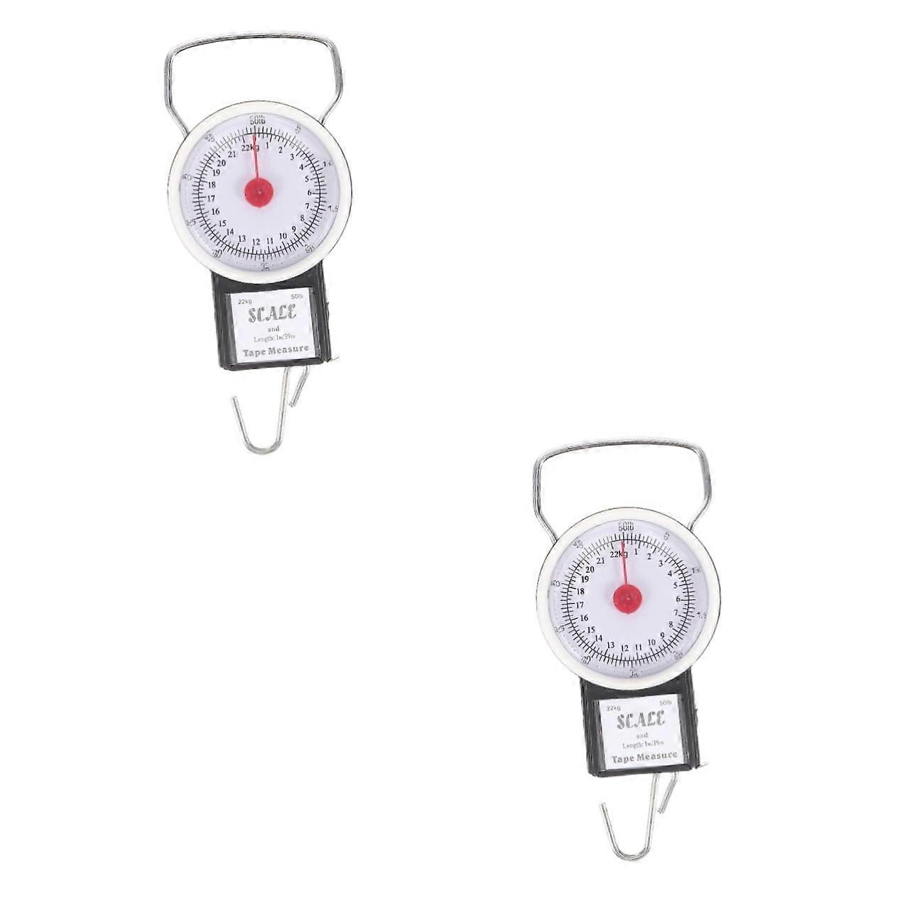 2 pieces digital luggage scale portable hanging scale suitcase scale for travel electronic scale