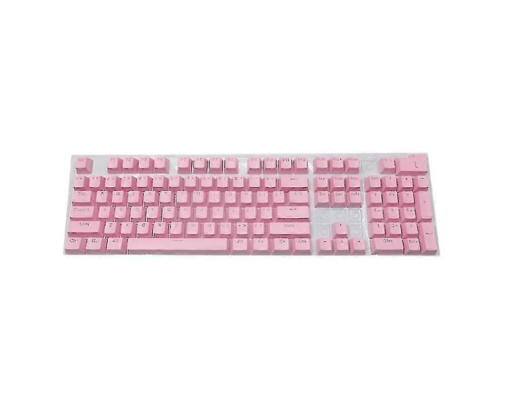 104pcs/set Key Cap Universal Ergonomic Abs High-end Backlit Keycap Or Mechanical Keyboard Pink