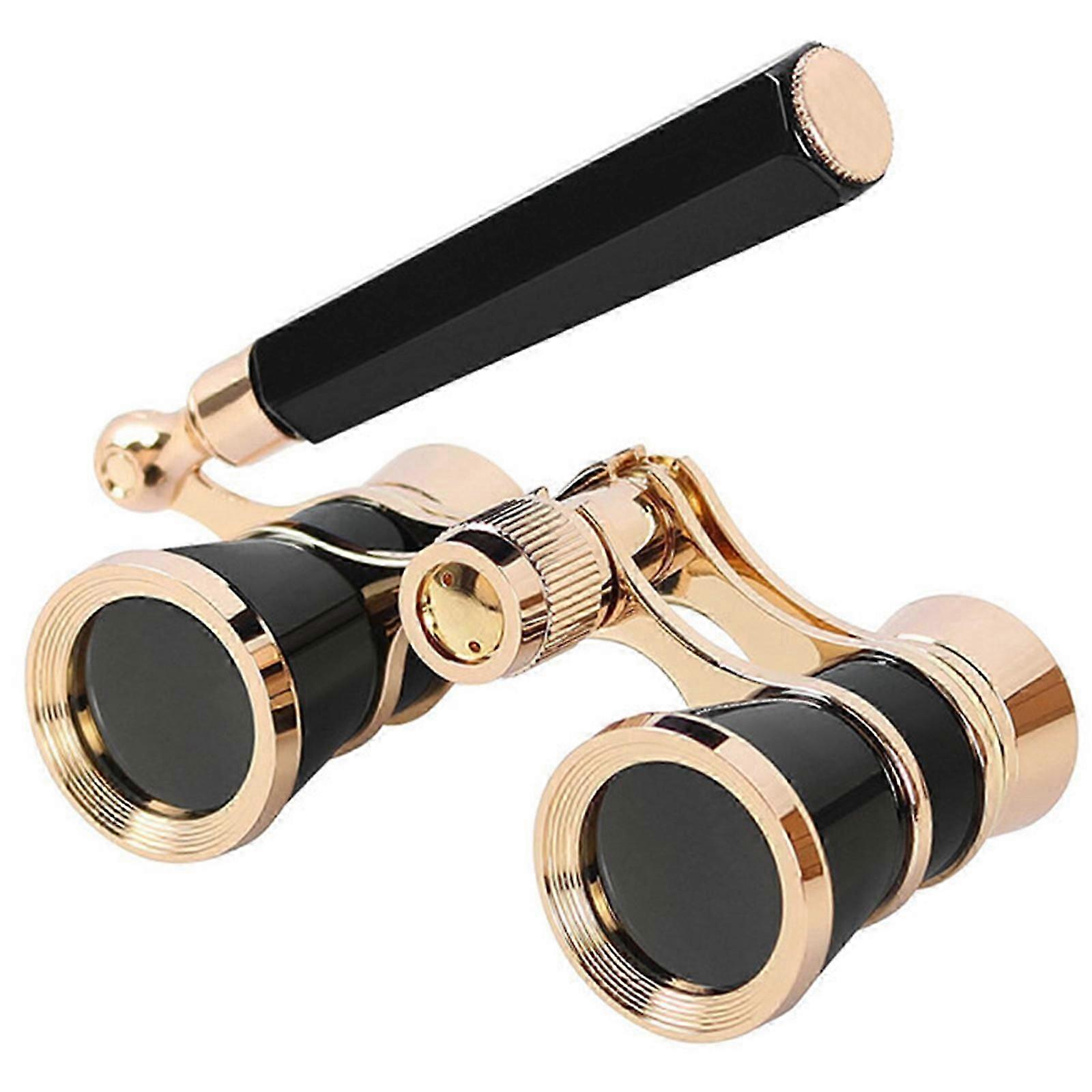 Opera Glasses Binoculars 3X25,Mini Binocular Compact Lightweight,with Built-in Foldable Handle for Adults Kids