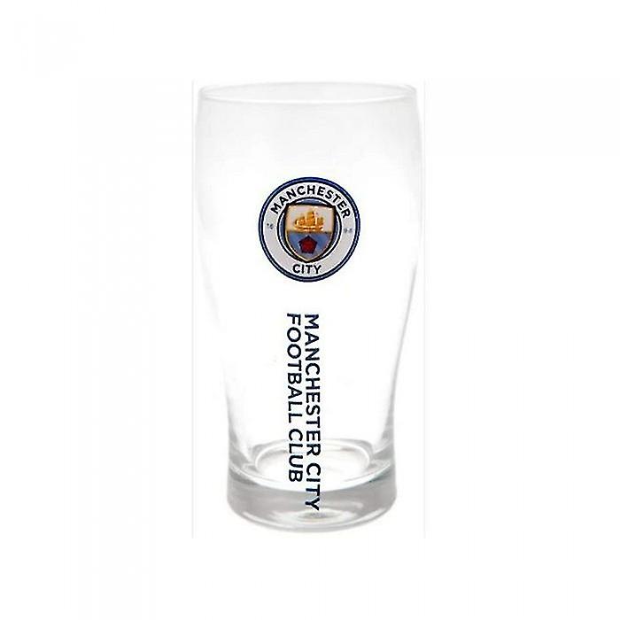 Manchester City FC Official Football Crest Pint Glass