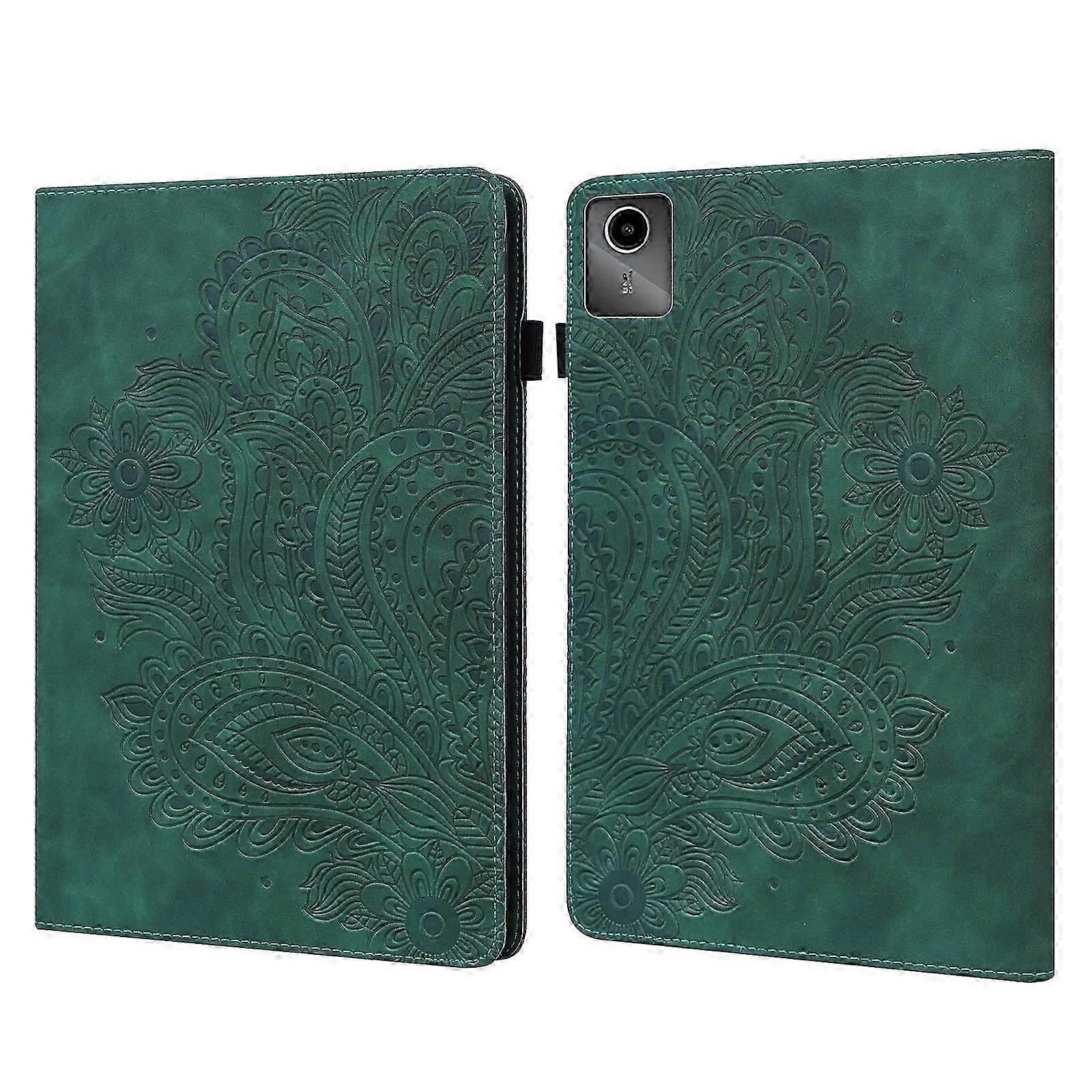 For Lenovo Tab M11 / Xiaoxin Pad 11 2024 Peacock Embossed Pattern Leather Tablet Case 2025