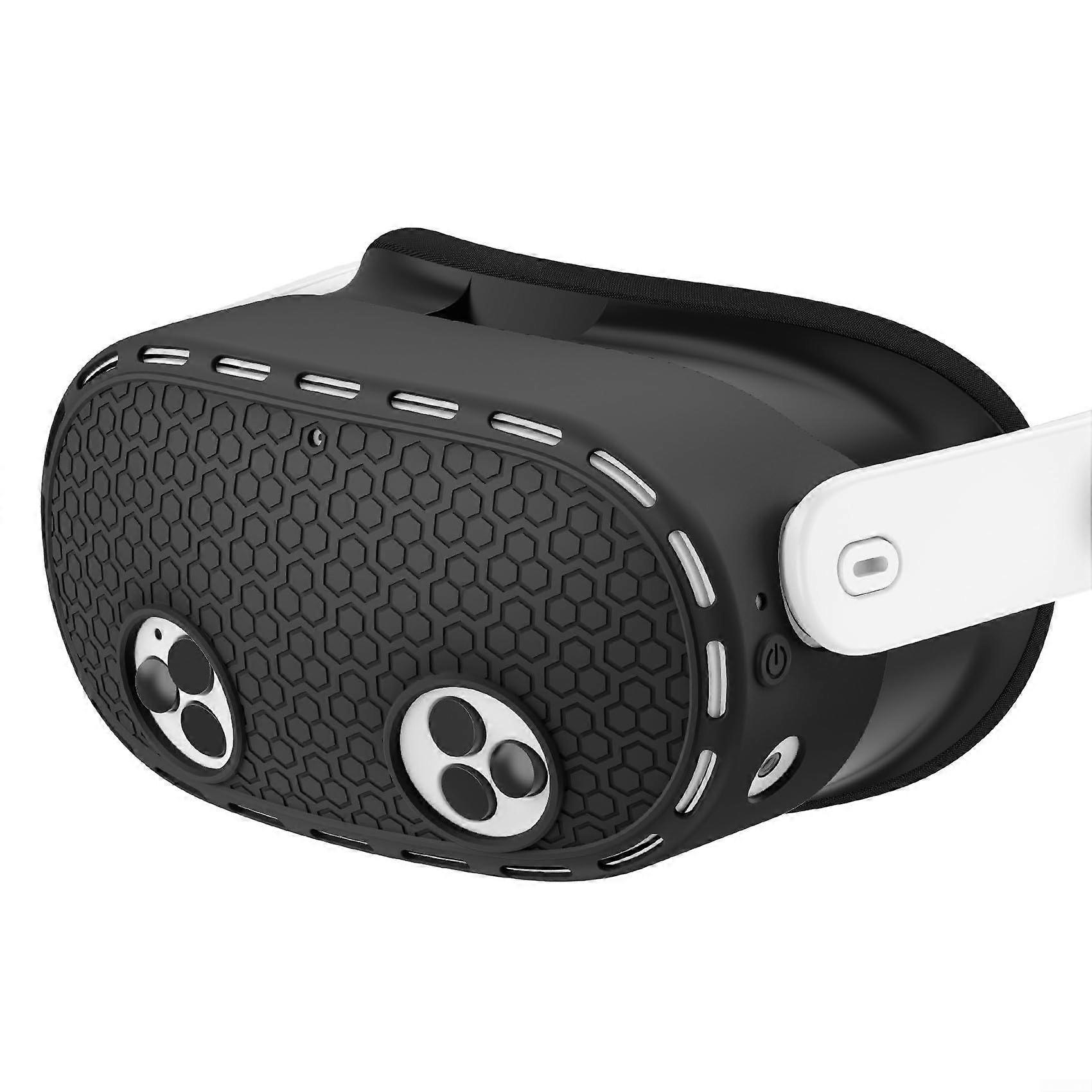 Silicone protective cover for Meta Quest3S VR headset, improved features (white)