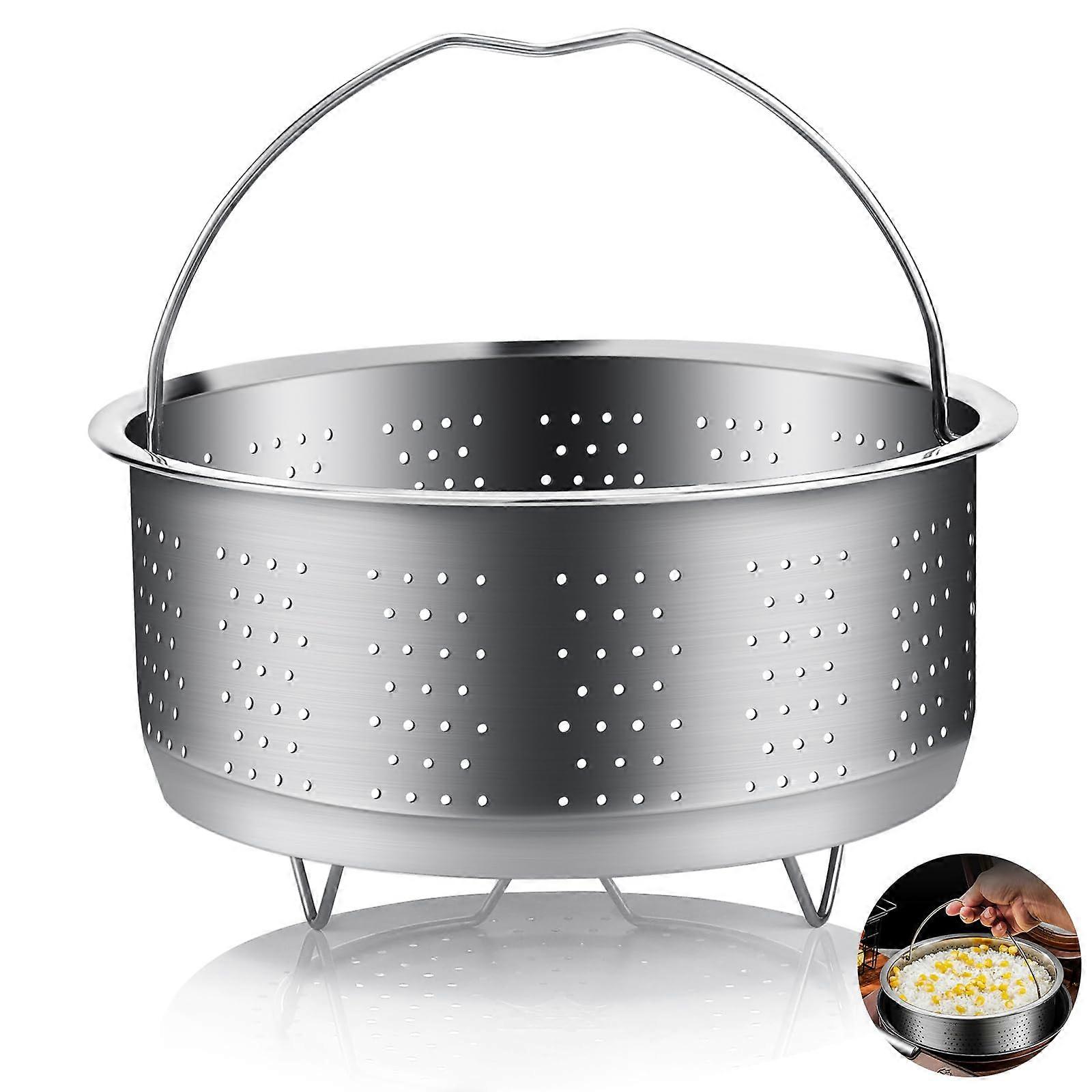 Steamer Insert Stainless Steel 304 for Cooking Pots, Pressure Cookers, 20cm Steam Basket for Vegetables, Fruits, Eggs