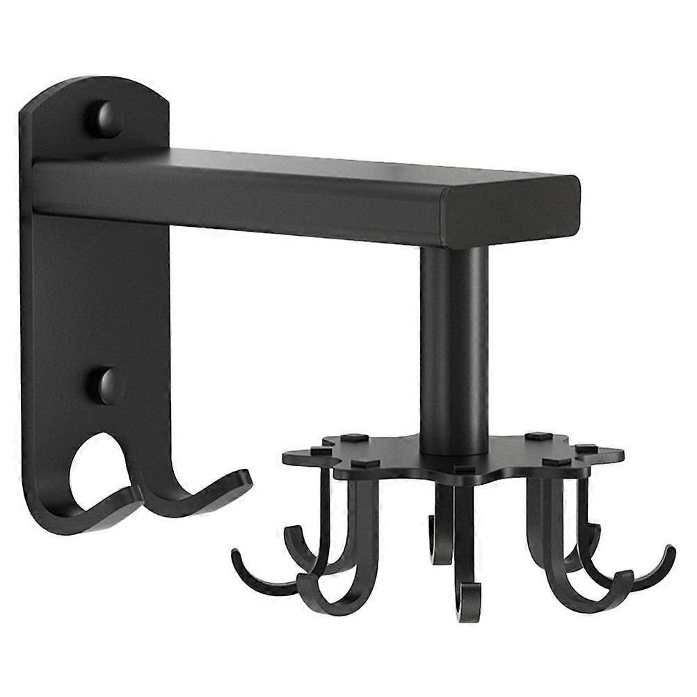 1 Set of Aluminium Alloy Hook Screw Install Practical 8-claw Wall Mount Rotating Hanger