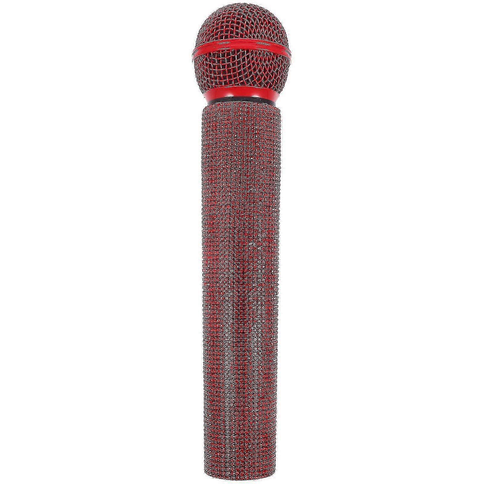 Alloy Handheld Simulation Microphone Prop for Stage Performance, Theater, Karaoke Show