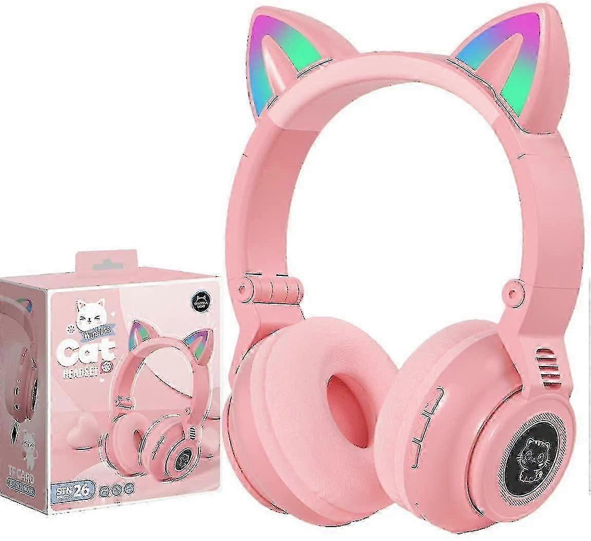 Headset Wireless Bluetooth Headset-pink
