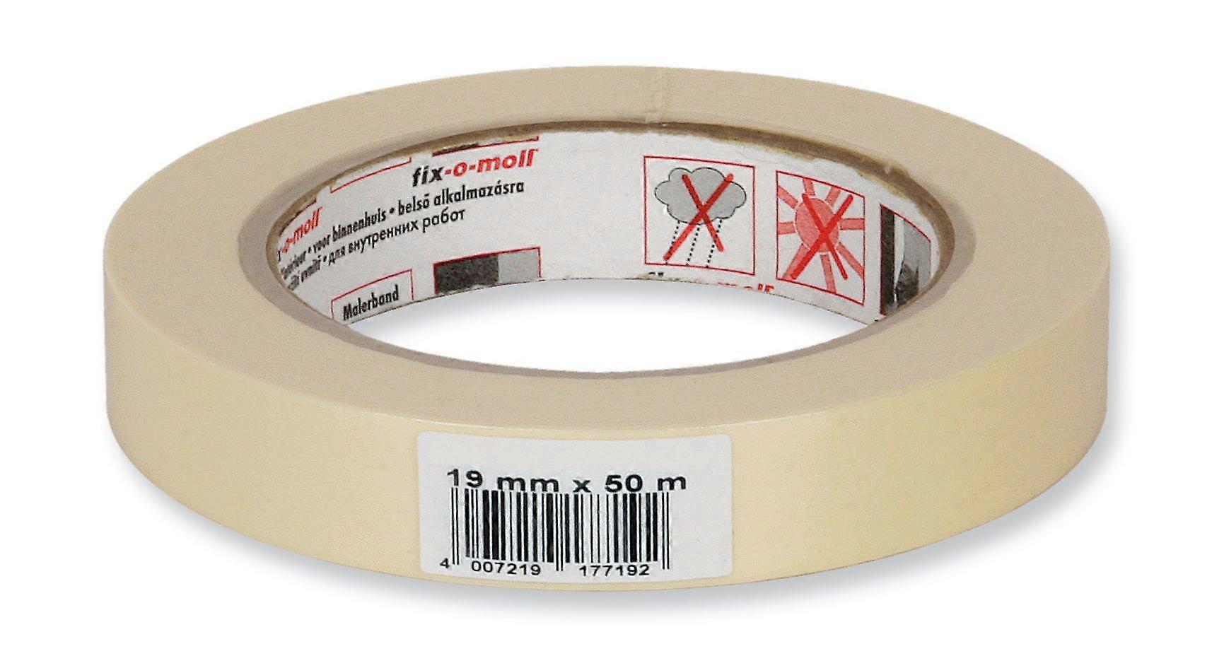 Painter's Tape 50 m x 19 mm Yellow Flat Model 3563111 Masking Tape For Precise Edges