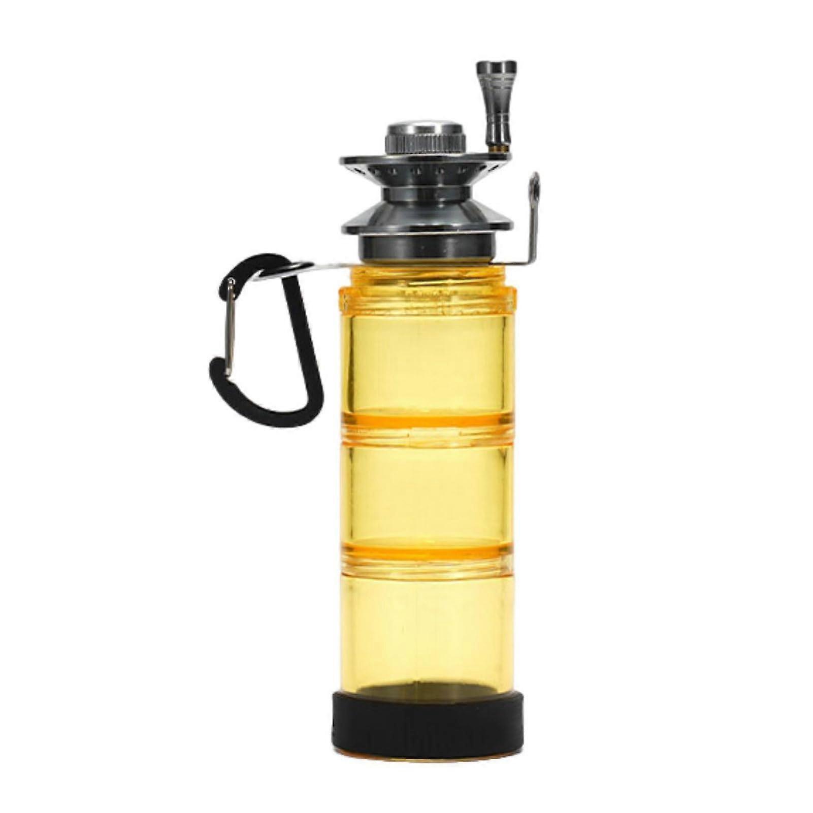 Fishing storage container multipurpose bottle 3 layers heavyduty tax portable for hook bait float bobber compact organizer outdoor camping yellow