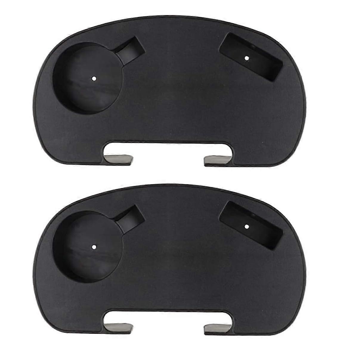 Chair Cup Holder Tray, 2-Pack, Durable Plastic Beverage Holder for Beach Chairs and Desks Compatible With Most Chairs