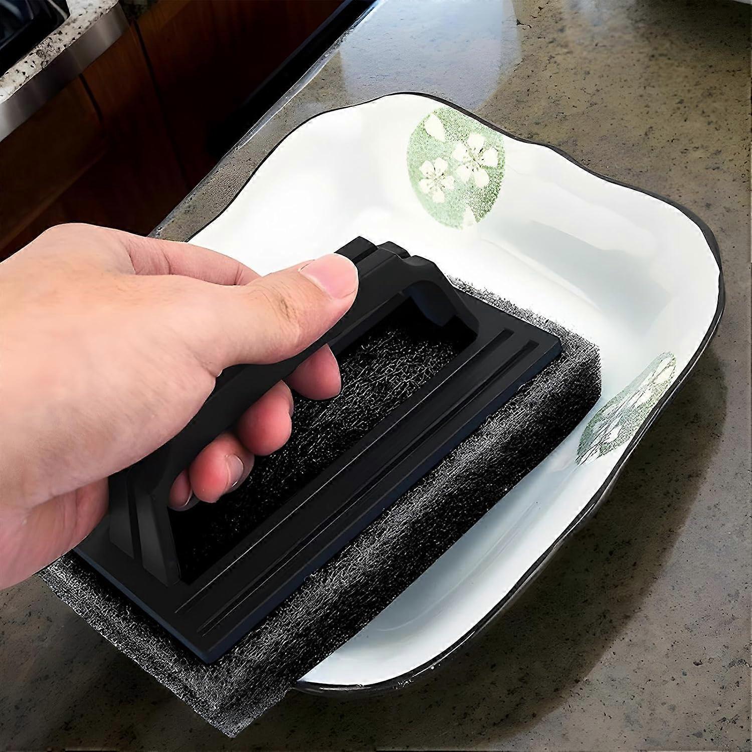 Cleaning Brush With Ergonomic Handle For Comfortable Use, Cast Iron Cookware Cleaning, Oven Maintenance, Camping Gear