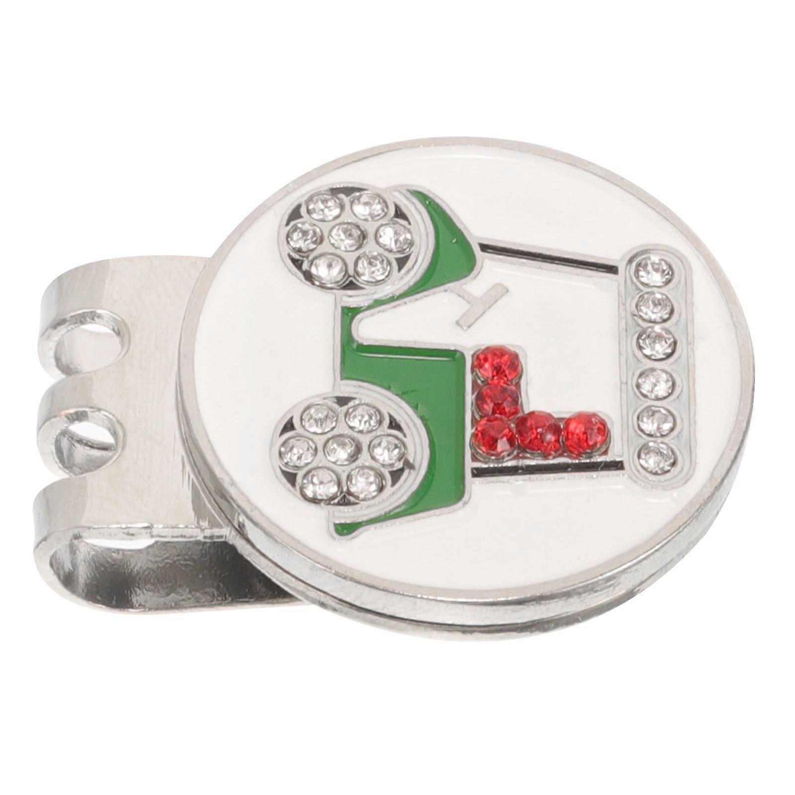 Golf Cap Marker Delicate Ball Marker Hat Decoration Golf Accessory Rectangular Stainless Steel 1Pcs