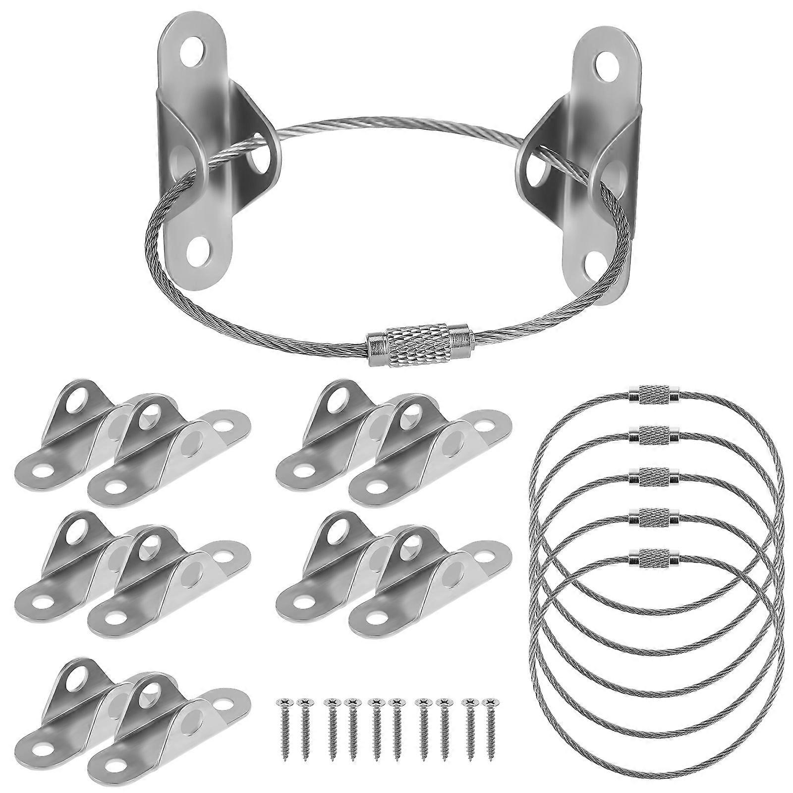6 Sets Furniture Wall Anchors with Sturdy Wire Design for Safe Installation on Bookshelves, Cabinets, and Wardrobes – No Drill Required