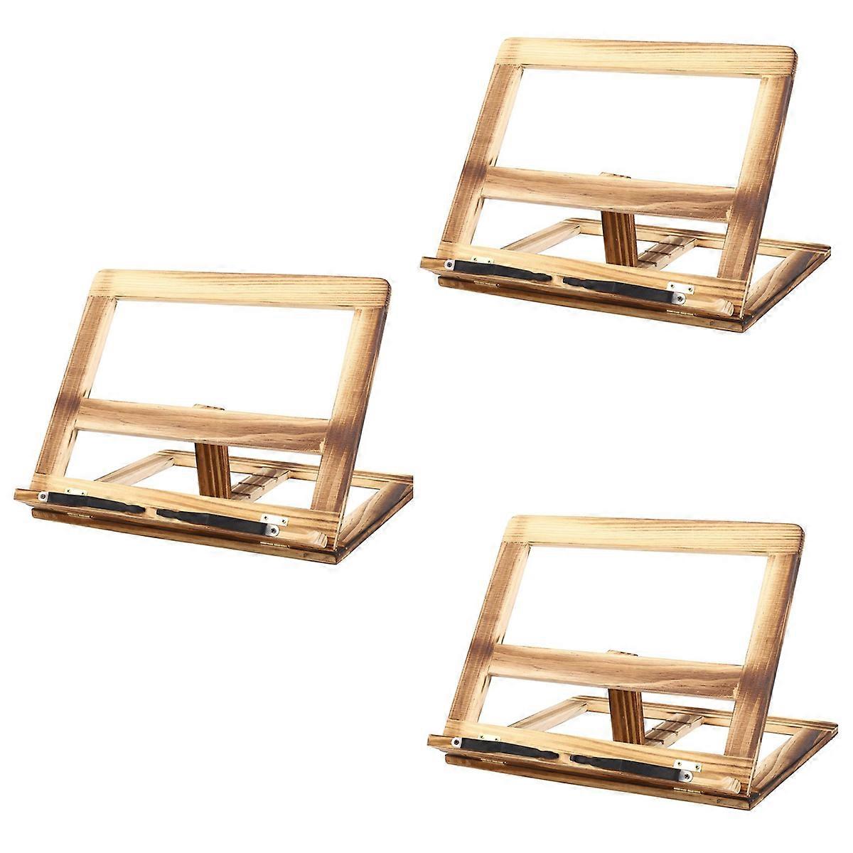 Foldable Recipe Book Stand,Wooden Frame Reading Bookshelf