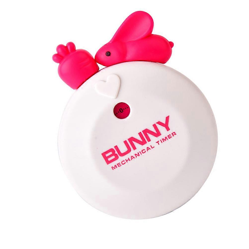 Kitchen Timer Adorable and Creative White Rabbit Shaped Design for Cooking Baking Frying 8.3*6.7cm Plastic Household Countdown Timer 1Pack