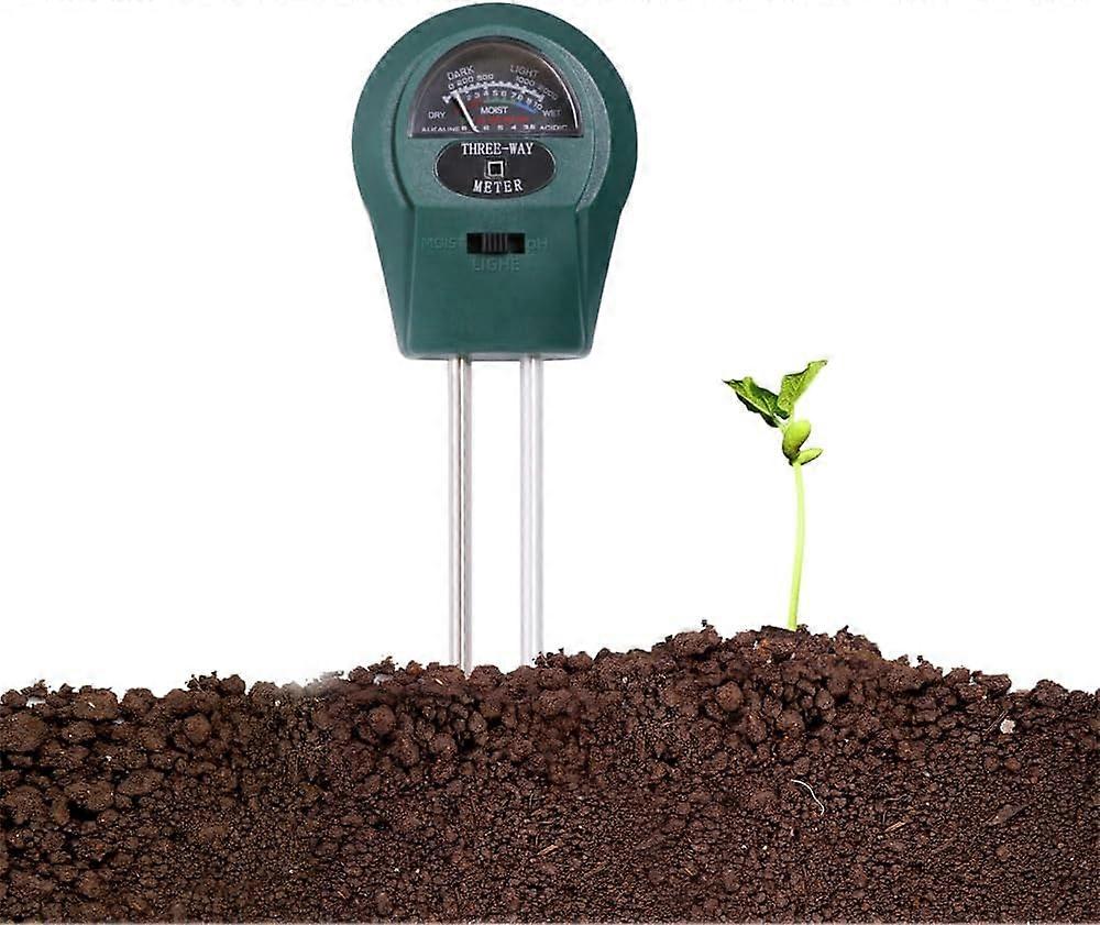 1 piece 3 in 1 plant soil meter, dual probe