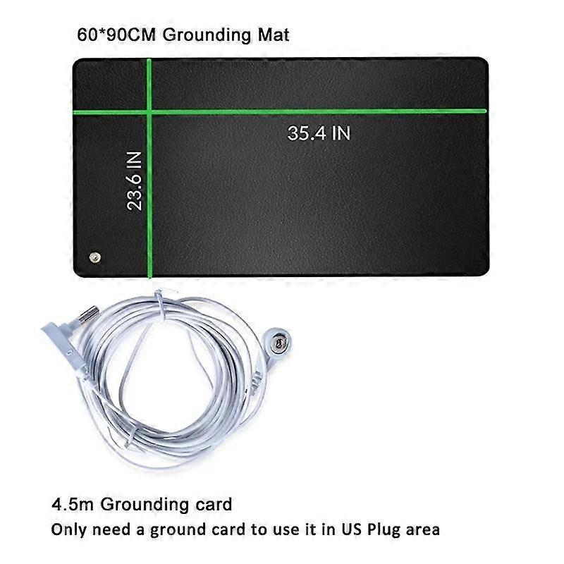90x60cm jordingsmåtte til forbedring af søvn Jordforbindelse Pad sundhed med jordkabel EMF Recovery Protection Release Elektrostatisk