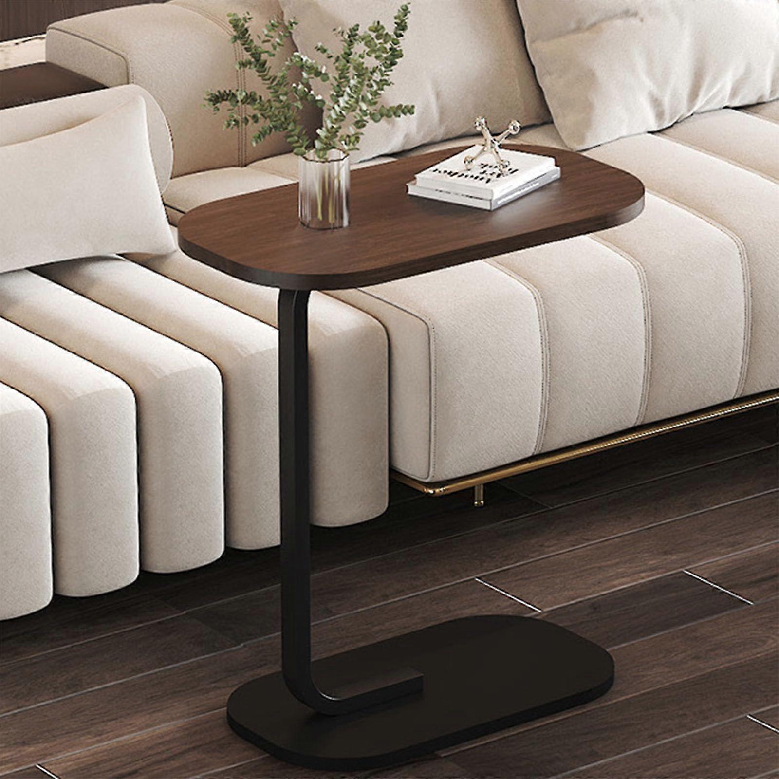 C Shaped Side Table, 25 Inch Tall, Sofa Under Table Pull Out C Table, Living Room Side Table, Modern Accent Table, Small Drinks Table C Ref: 3143