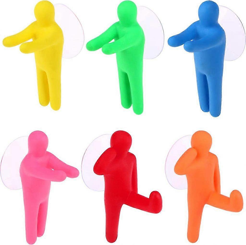 Children's Toothbrush Holder - Wall-Mounted with Suction Cup - 6 Pieces