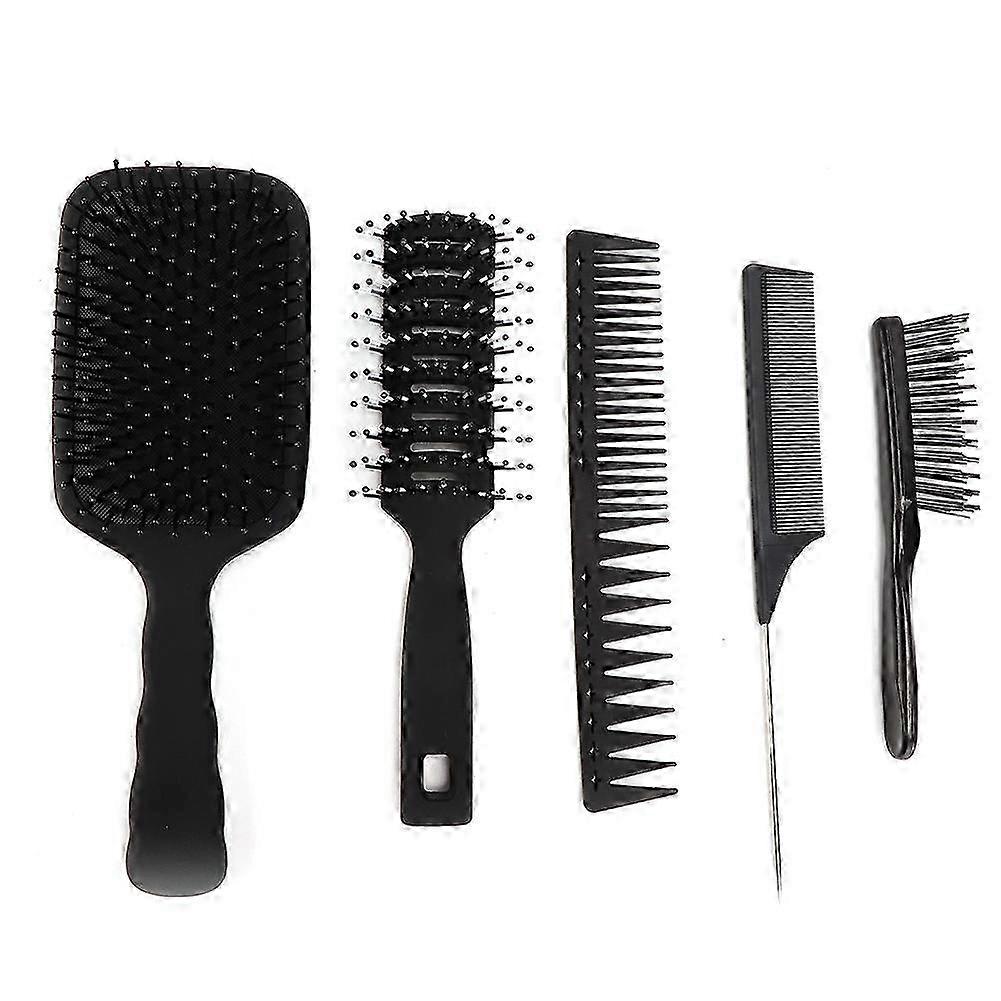 5pcs Massage Comb Set Wide Teeth Hair Styling Modeling Combs