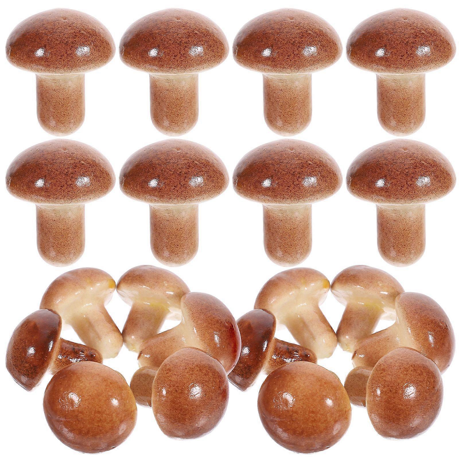 20pcs Photoing Fake Mushroom Imitated Mushroom Models Simulated Mushroom Decors