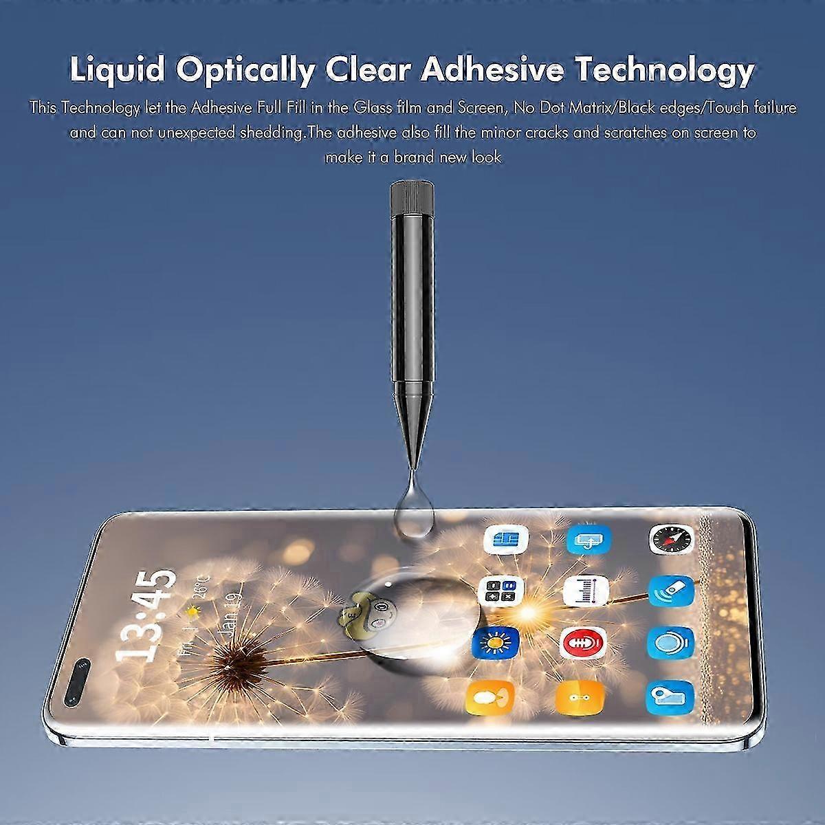 2Pcs Screen Protector for Honor Magic5 Pro Full Coverage UV Liquid Curved Film