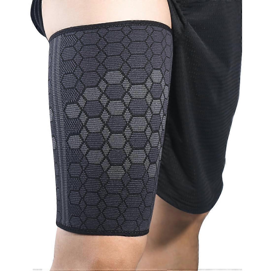 Thigh Compression Brace for Improved Circulation, Pain Relief, Adjustable Size, Breathable Material
