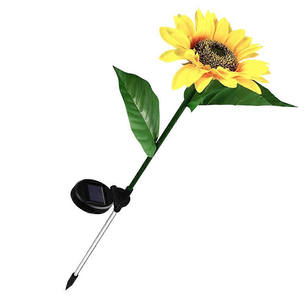 Ground Plug Solar Lamp Sunflower Lamp Courtyard 10LEDs AA 600mAh Rechargeable Battery 1Pcs