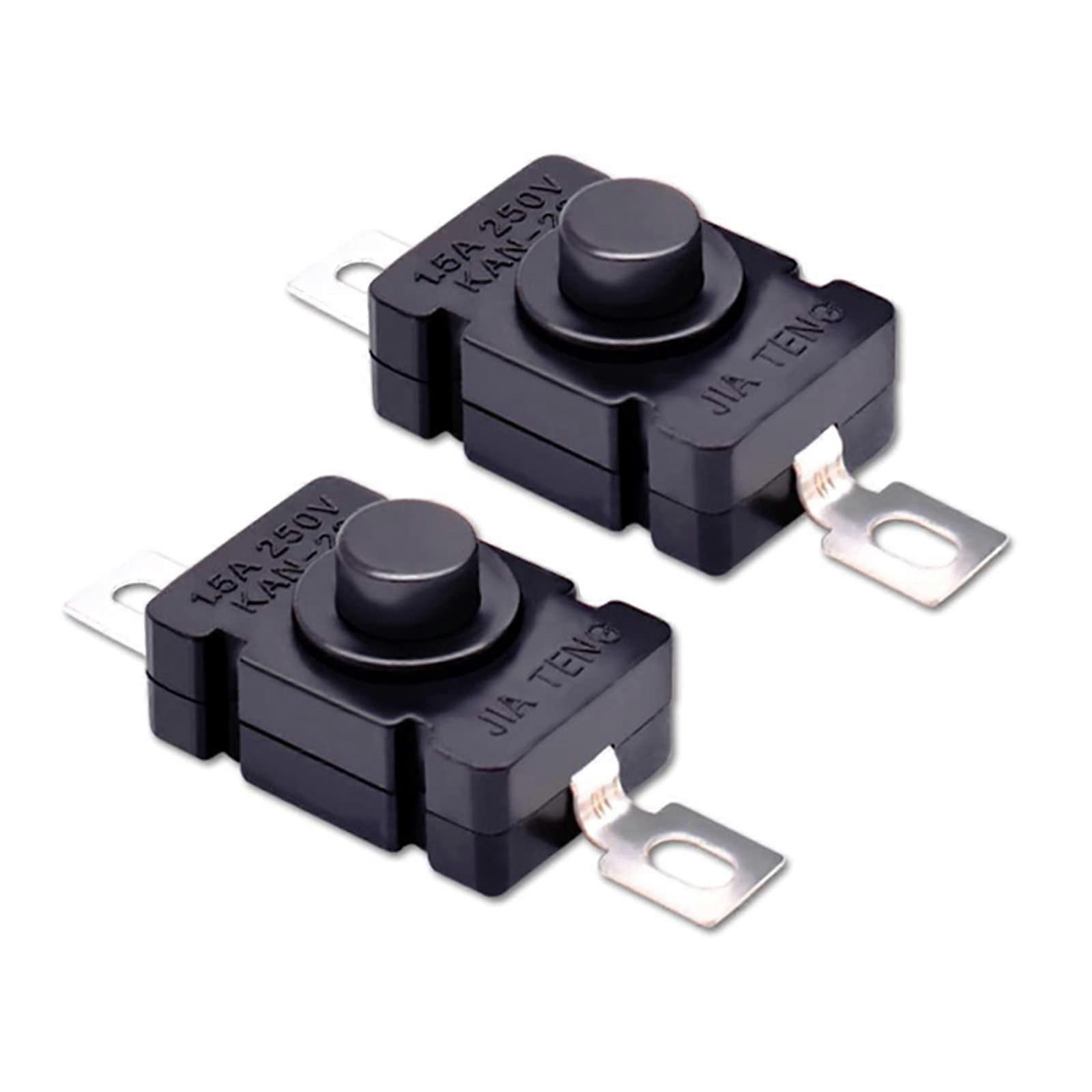 Self-Locking Micro Push Button Switch Replacement 10 Pcs for 30V 1A Electric Flashlight On/Off Switch