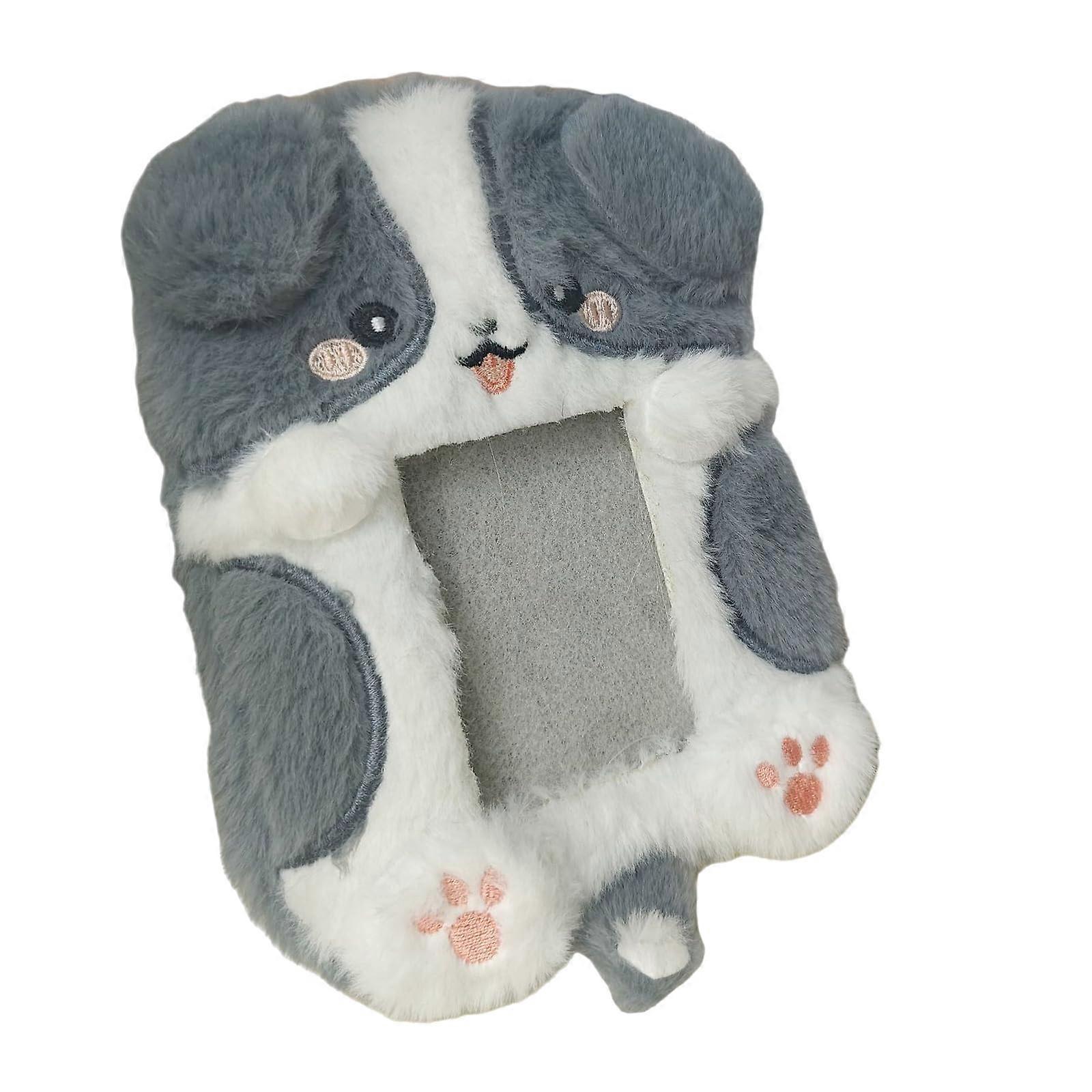 حالة بطاقة صور كرتونية ، حامل بطاقة صور ، حاملي بطاقات صور مع سلسلة ، للنساء والفتيات والطلاب ، سلسلة المفاتيح ، الحقيبة ، حقائب الظهر ، قلادة رمادية