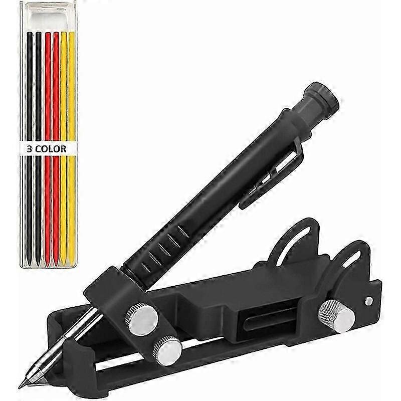 Multifunctional Scribing Tool DIY Scribing Gauge Scribe Tool with Deep Hole Pen Multifunctional Carpenter Pencil for Woodworking (6 Packs)