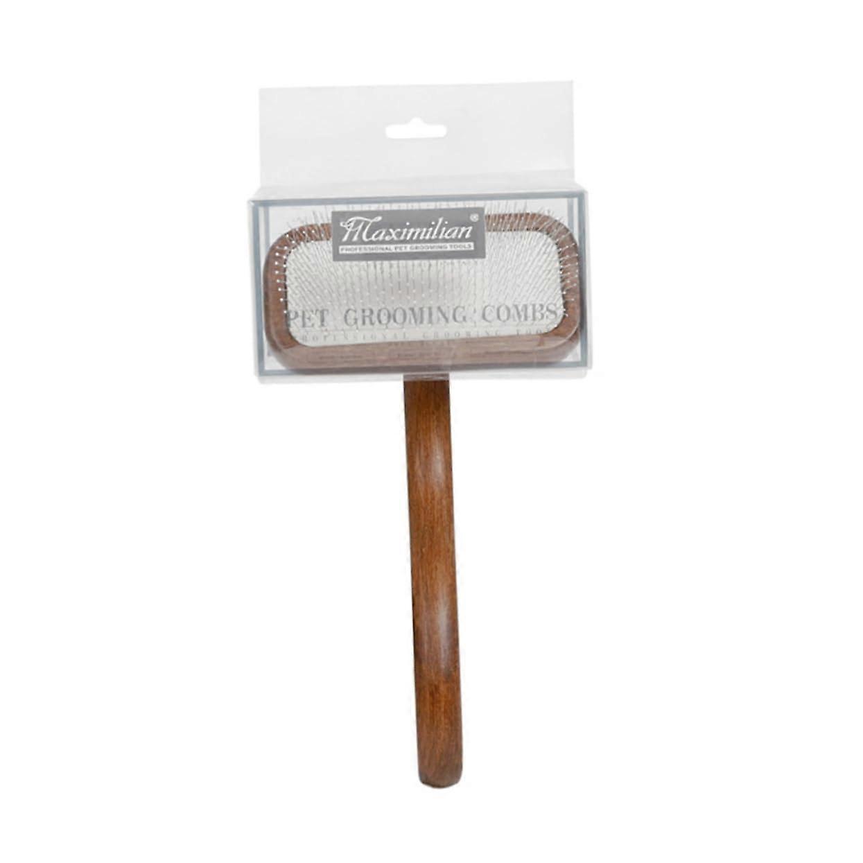 Wooden pet grooming comb for cats and small massage comb with nonslip design, promotes blood circulation and bacterial growth for regular use.