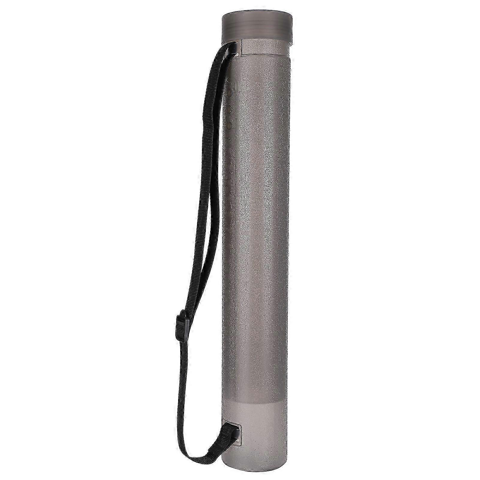 Telescopic Circular Drawing Storage Tube for Art Supplies - Dark Gray Matte Texture