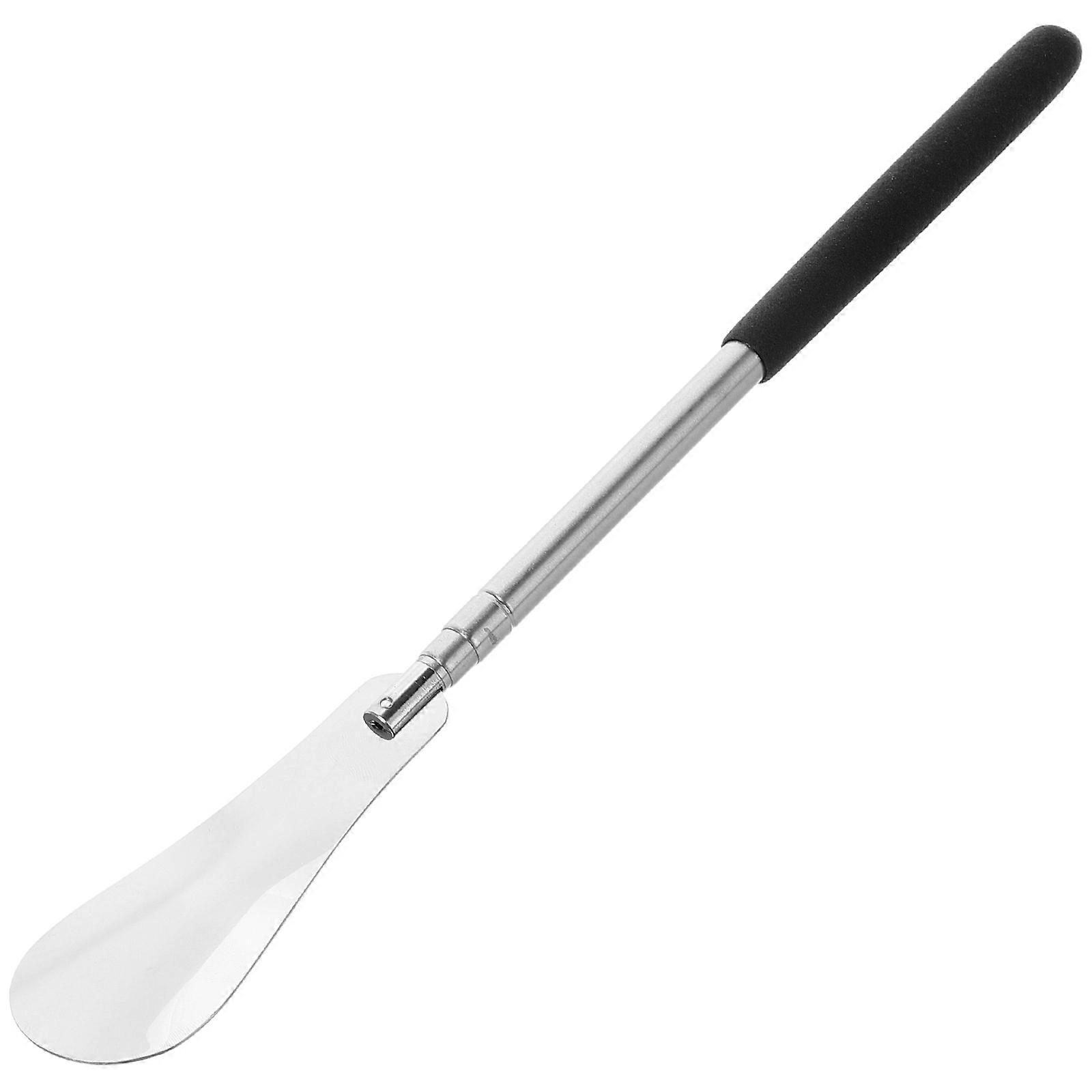 Telescopic Long Handle Shoe Horn with Ergonomic Grip – Portable Metal Shoe Lifting Tool for Seniors, Pregnant Women, and Easy Boot Access