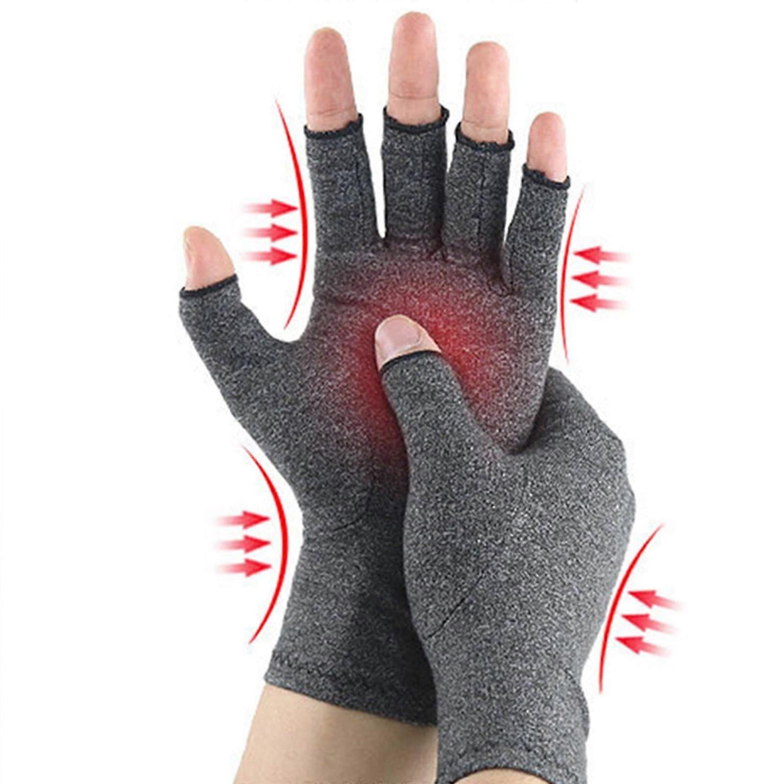 قفازات التهاب المفاصل للنساء الرجال ، تقوية قفازات الضغط للتخفيف من النفق الرسغي ، الروماتيزم ، التهاب الأوتار قفازات بدون أصابع