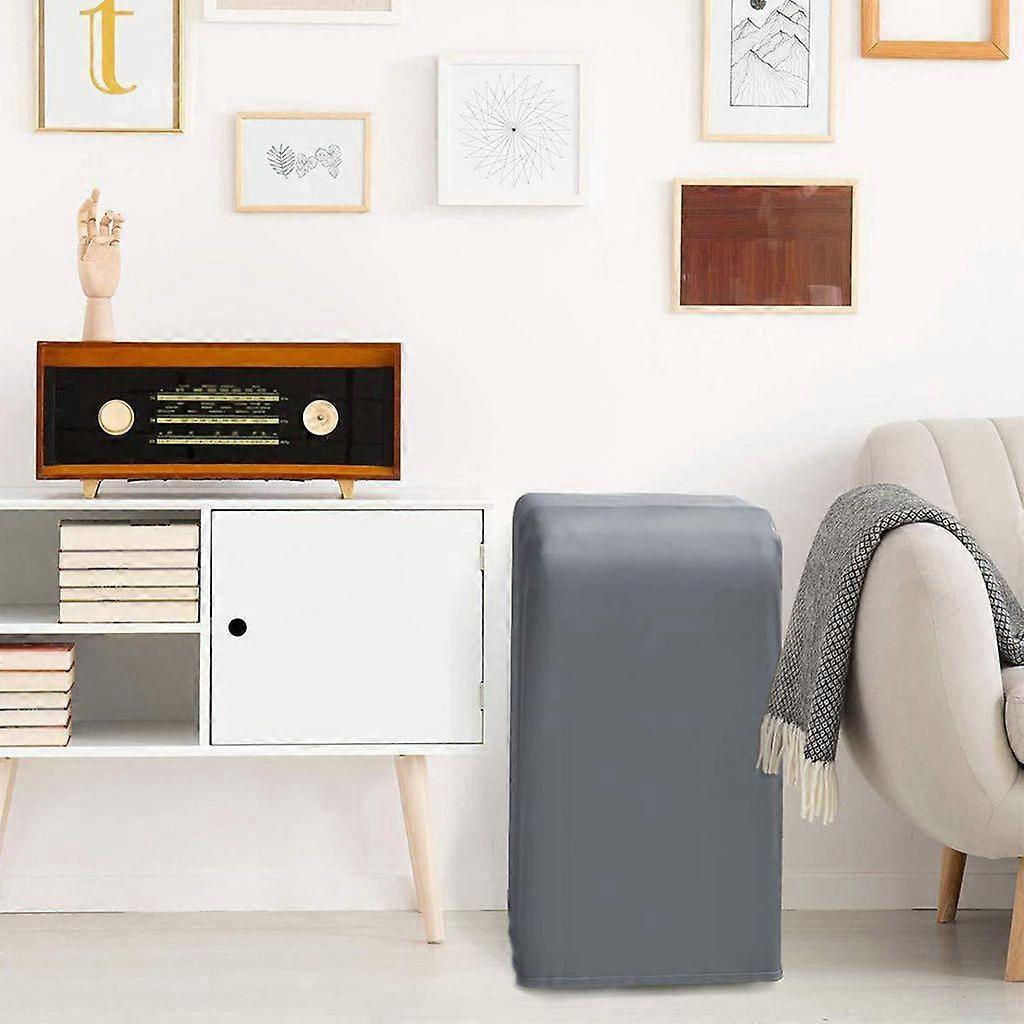 Air conditioner dust cover with adjustable elastic straps