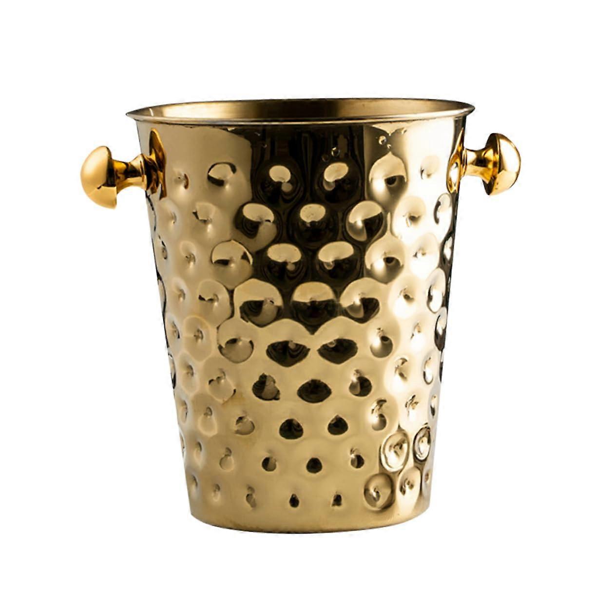 1piece bucket with hammer ice particle design for wine and beer, elegant holder for parties, bars, hotels, and events.