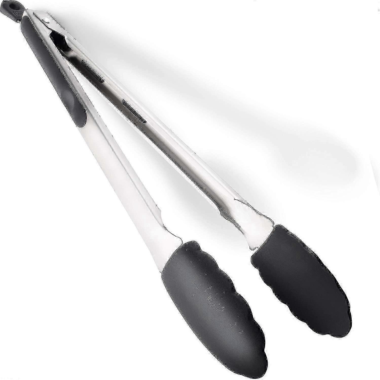 2-delt rustfritt stål kjøkkentangsett, sklisikker