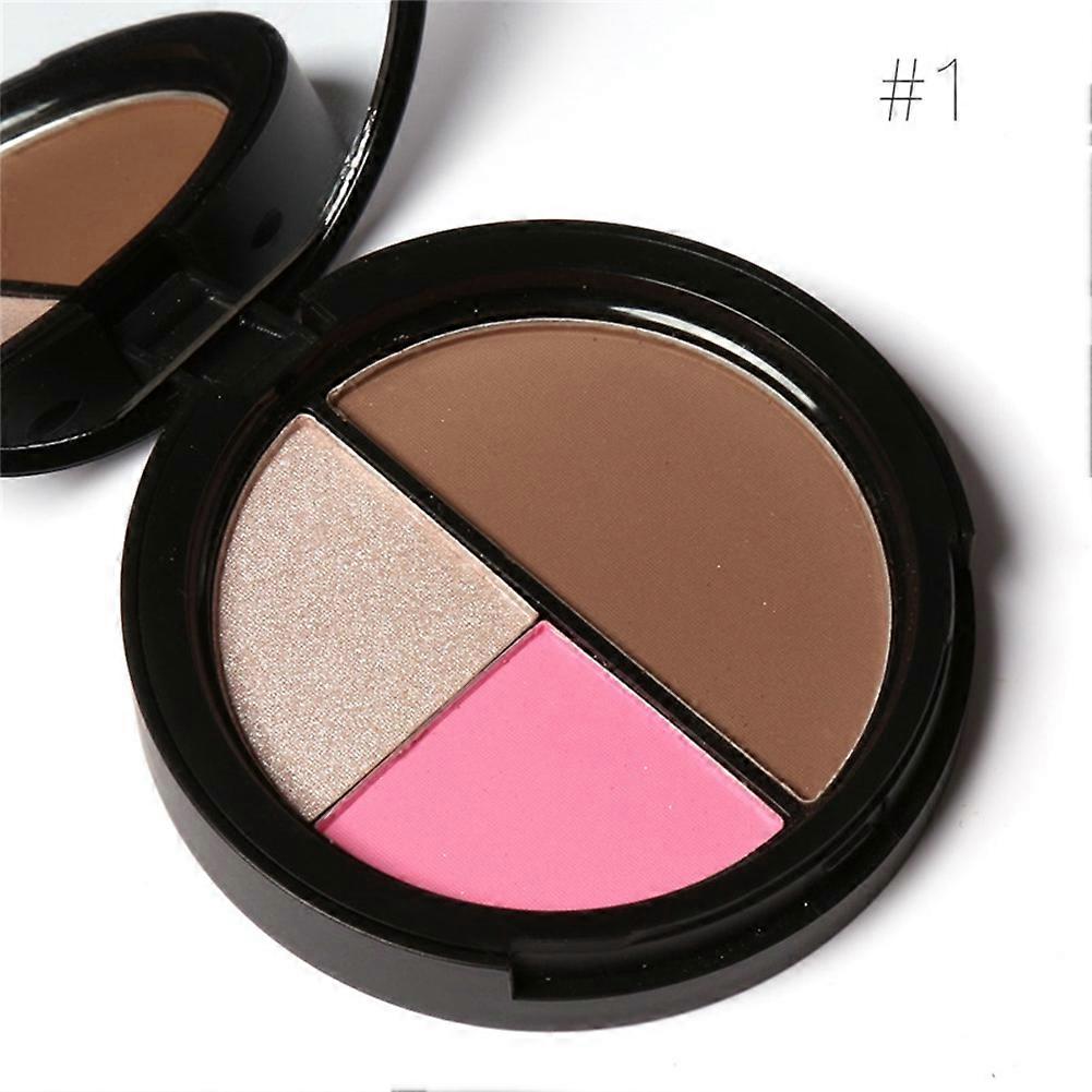 3 Colors Highlighter Powder Face Contour Bronzers Blusher Brightening Makeup Tool#1