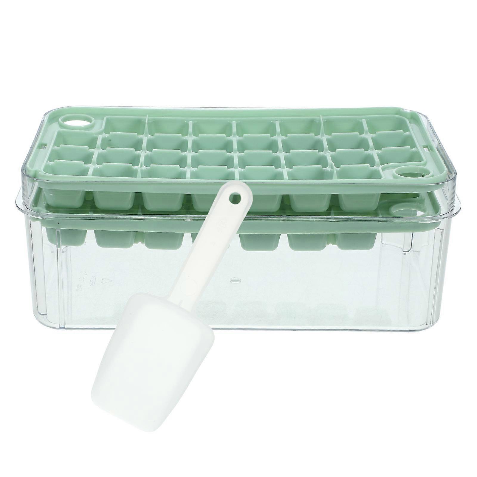 Reusable Ice Cube Tray Set with Storage Bin Easy Release Ice Mold for Fruits, Drinks, Cocktails & Summer Treats